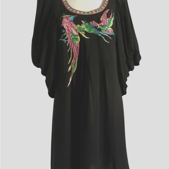 MATTHEW WILLIAMSON H&M NEW NWT $199 SZ 6 S SMALL BLACK SILK EMBROIDERED DRESS - Picture 15 of 15